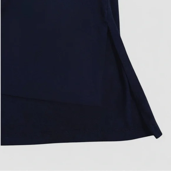 Southcott Navy Bamboo Blend Sleeveless V-Neck High Low Hem Dress Size 1 - Picture 4 of 7